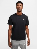Camiseta Nike Sportswear Club Negra Para Hombre