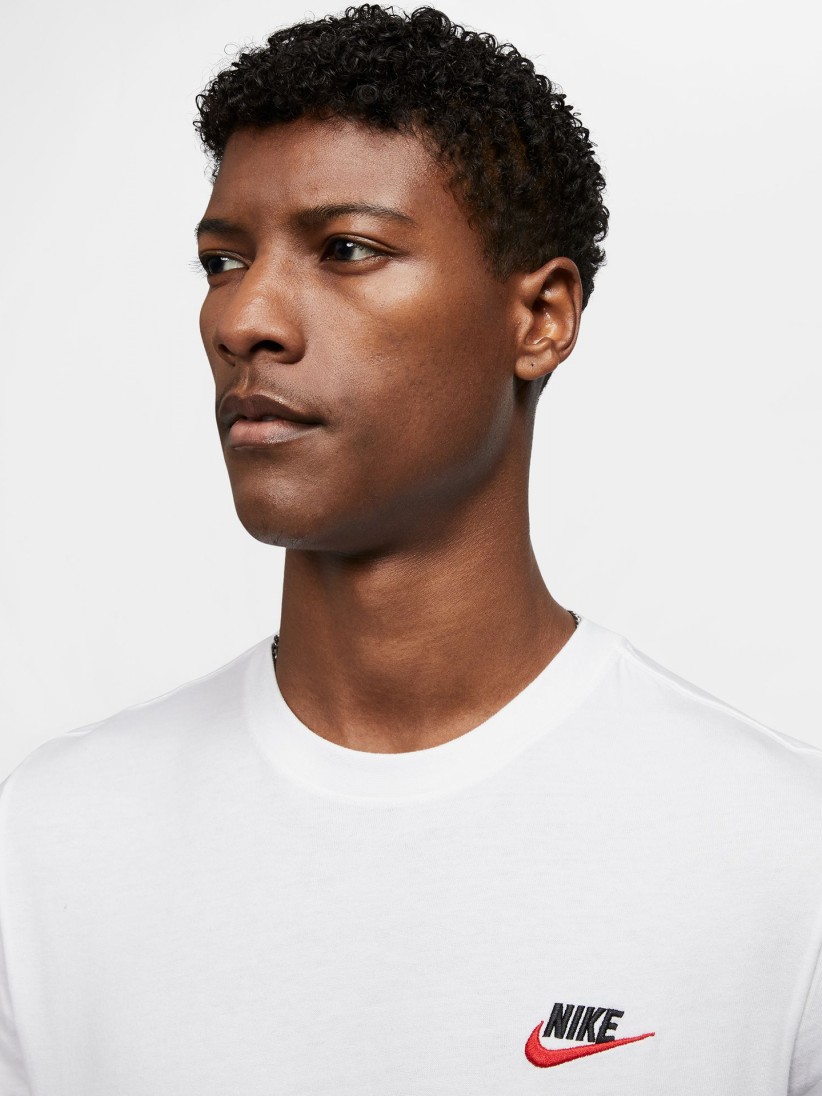 Camiseta Nike Sportswear Club Blanca Para Hombre