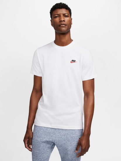 Camiseta Nike Sportswear Club Blanca Para Hombre