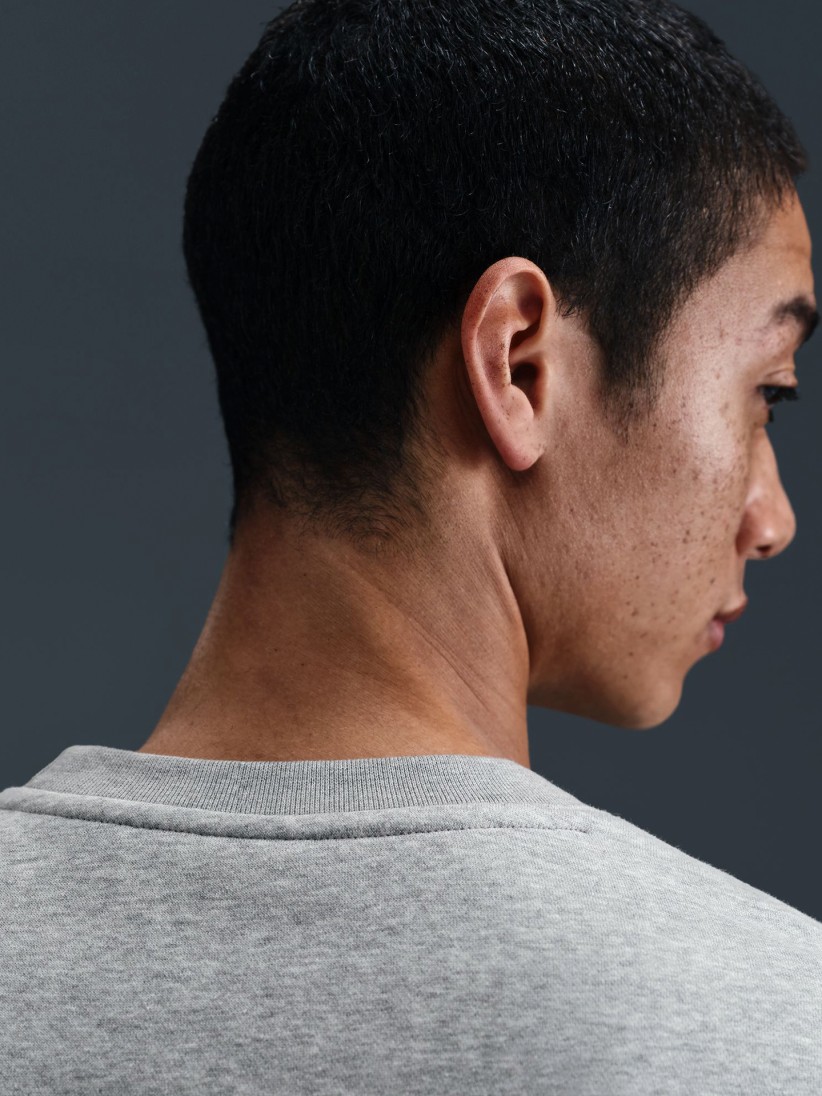 Sudadera Nike Club Gris Forro Polar Para Hombre