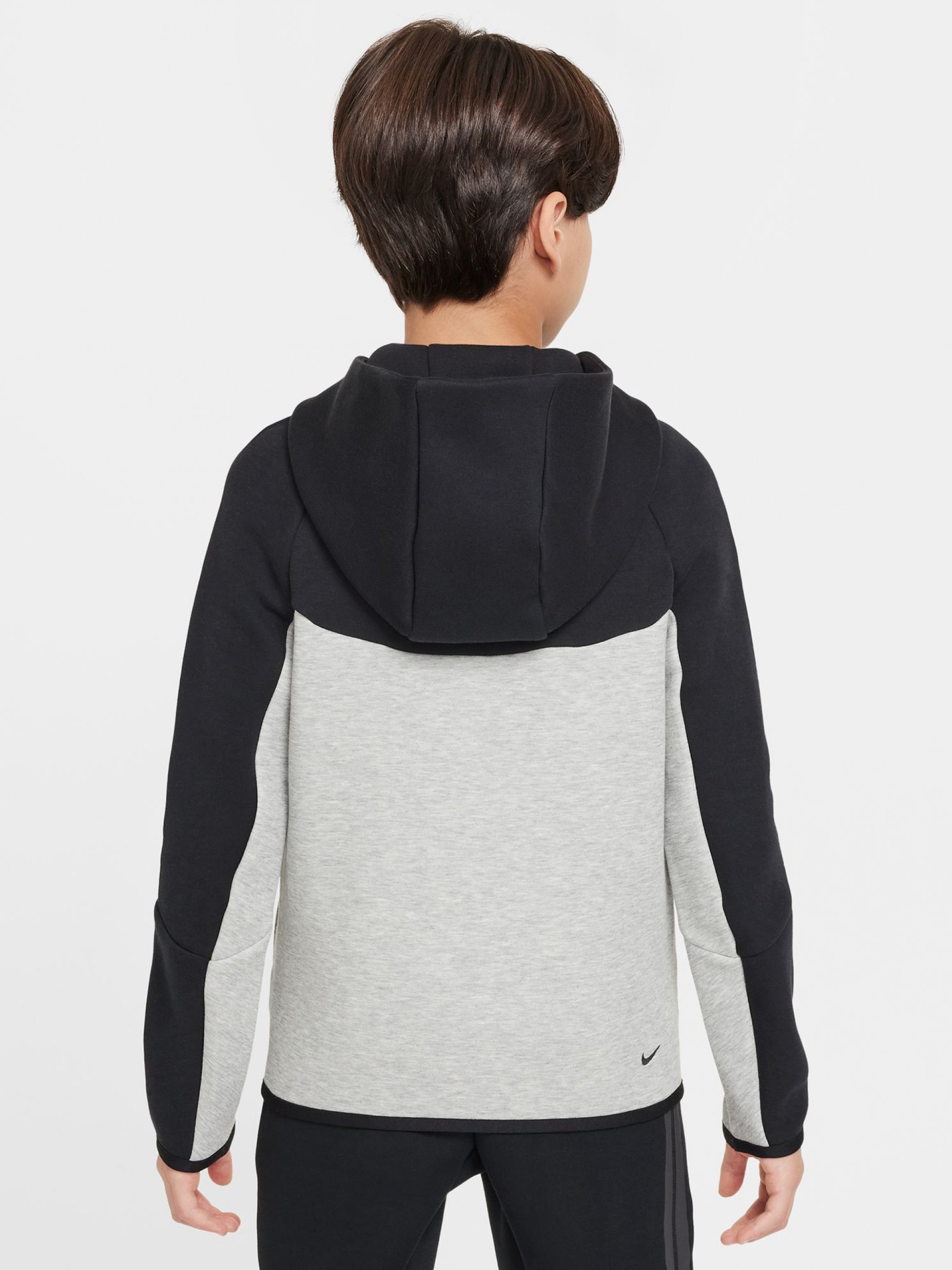Casaco com Capuz Nike Sportswear Tech Fleece Júnior Cinzento e Preto