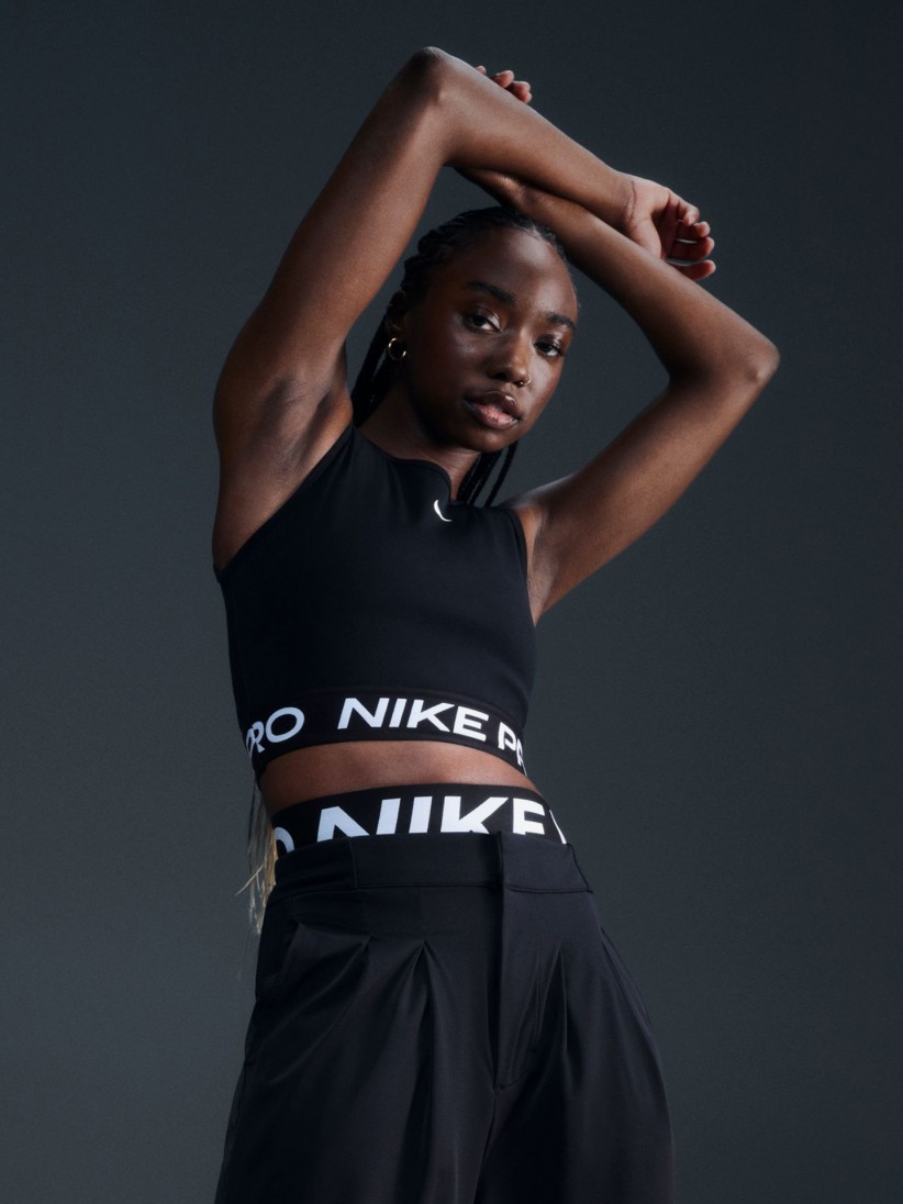 Sujetador Deportivo de Entrenamiento Nike Pro Sujeci�n Ligera Negro Para Mujer