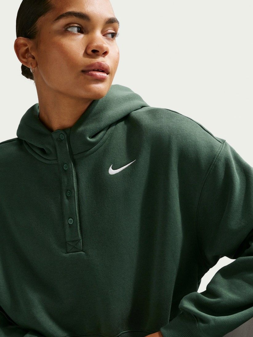 Sudadera con Capucha Nike Sportswear Phoenix Fleece Verde Para Mujer