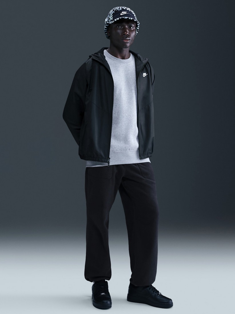 Chaqueta Cortavientos con Capucha Nike Windrunner Negra Para Hombre