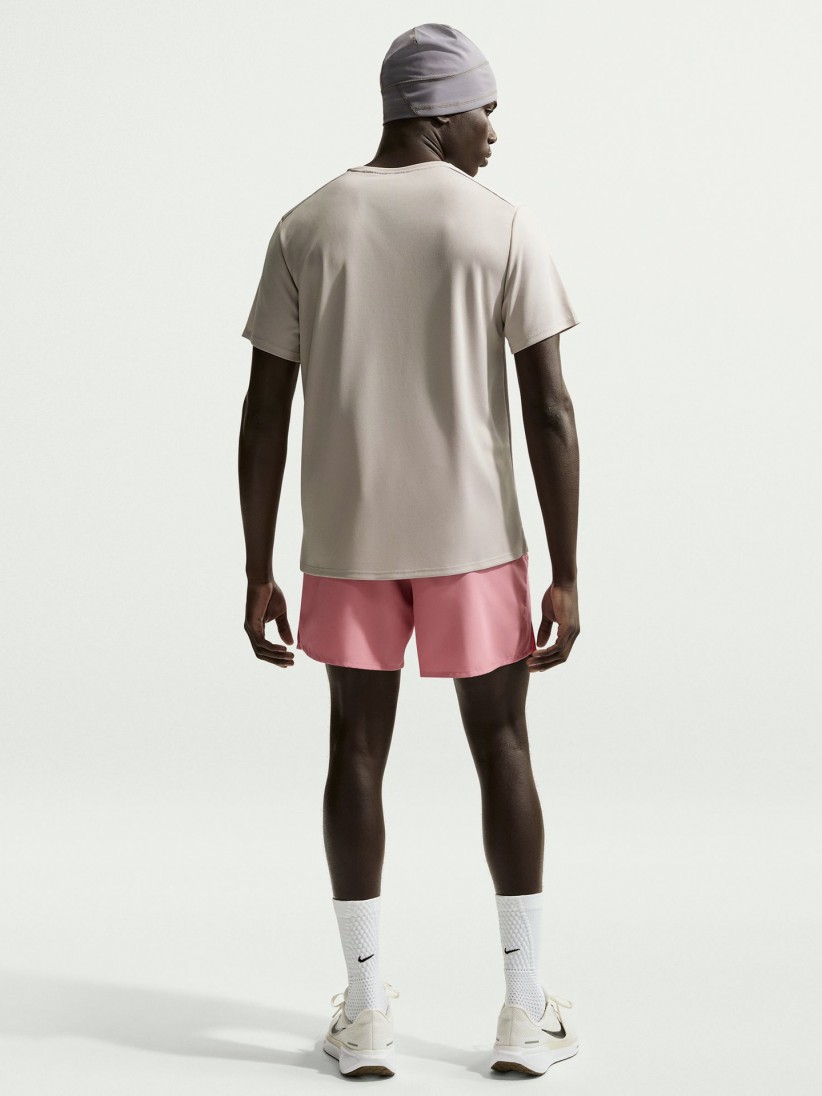 Camiseta de Running Nike Miler Dri-FIT UV Beige Para Hombre