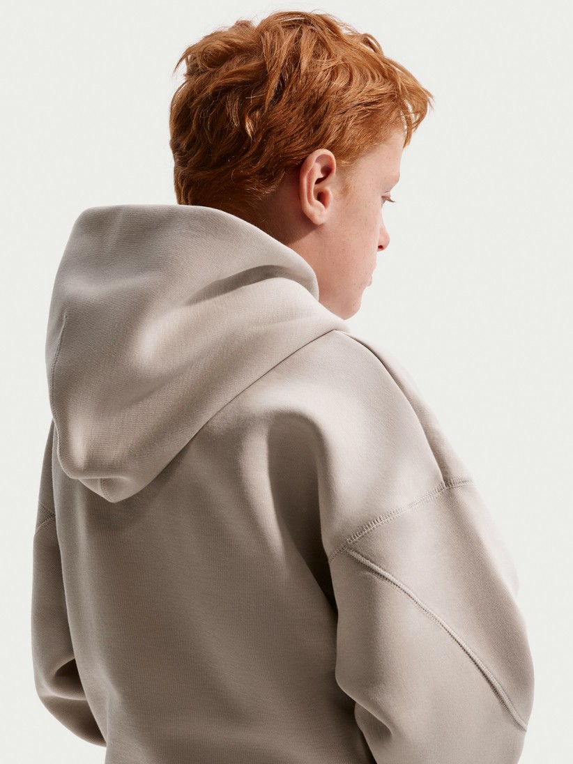 Sudadera con Capucha Nike Sportswear Tech Fleece J�nior Beige