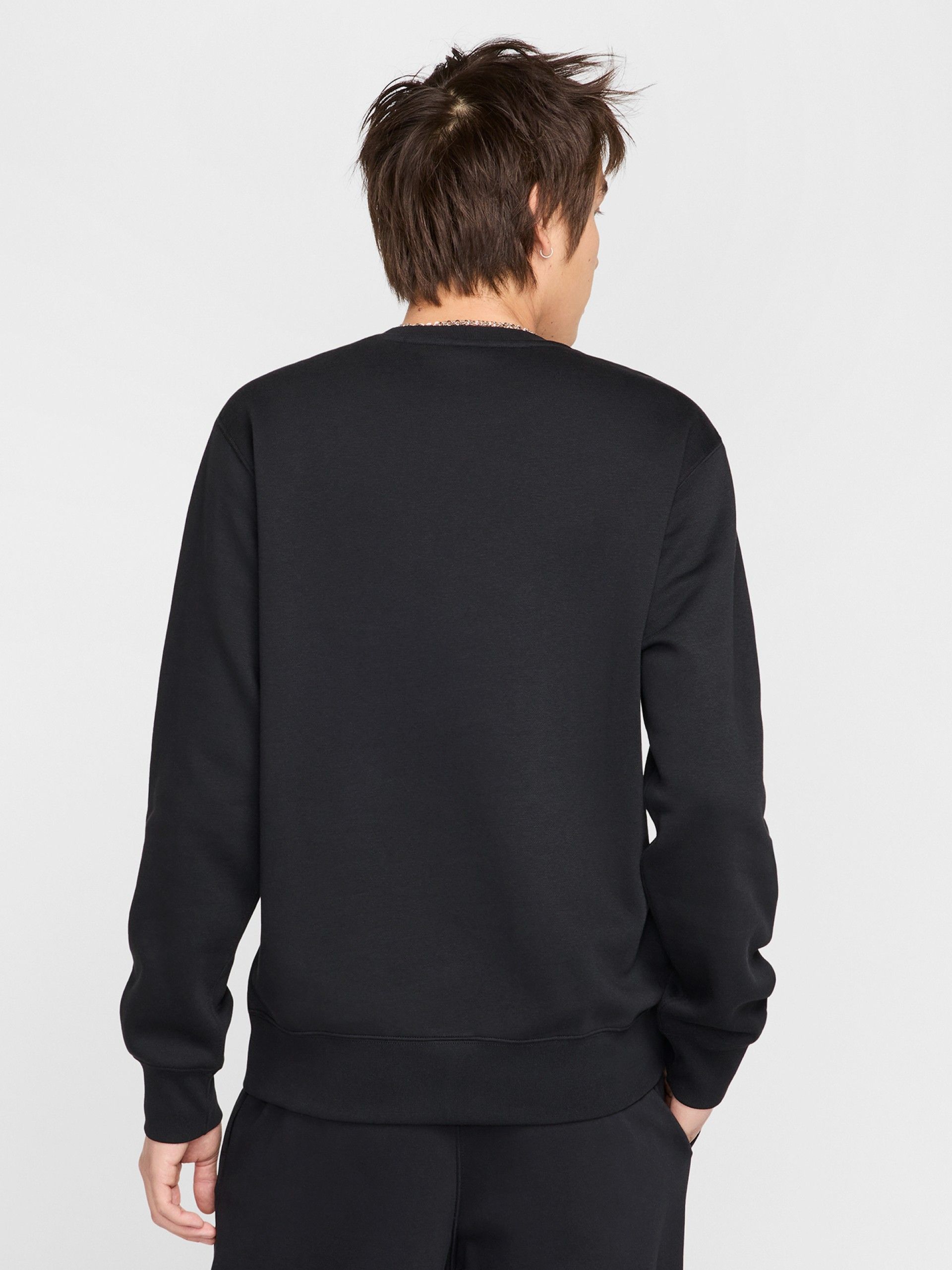 Nike Club Fleece Black Sweater For Men