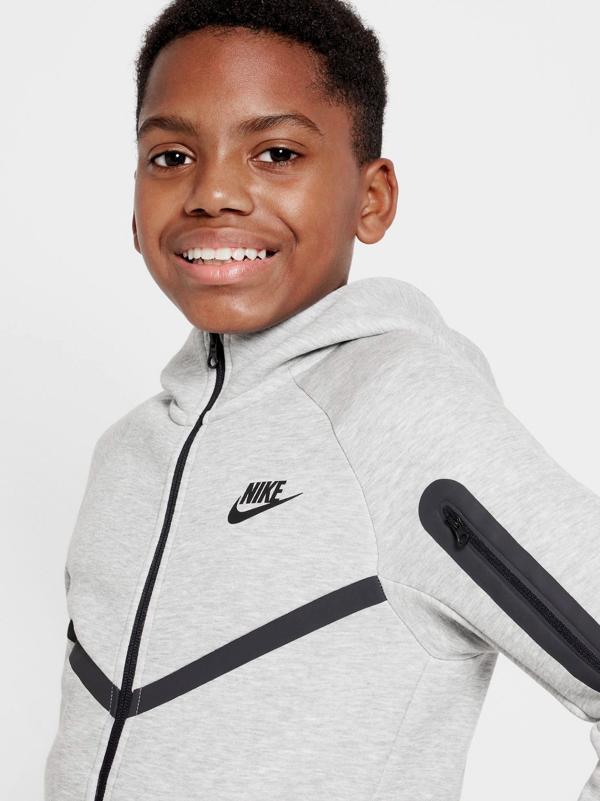 Nike Sportswear Tech Fleece Junior Grey Hooded Jacket