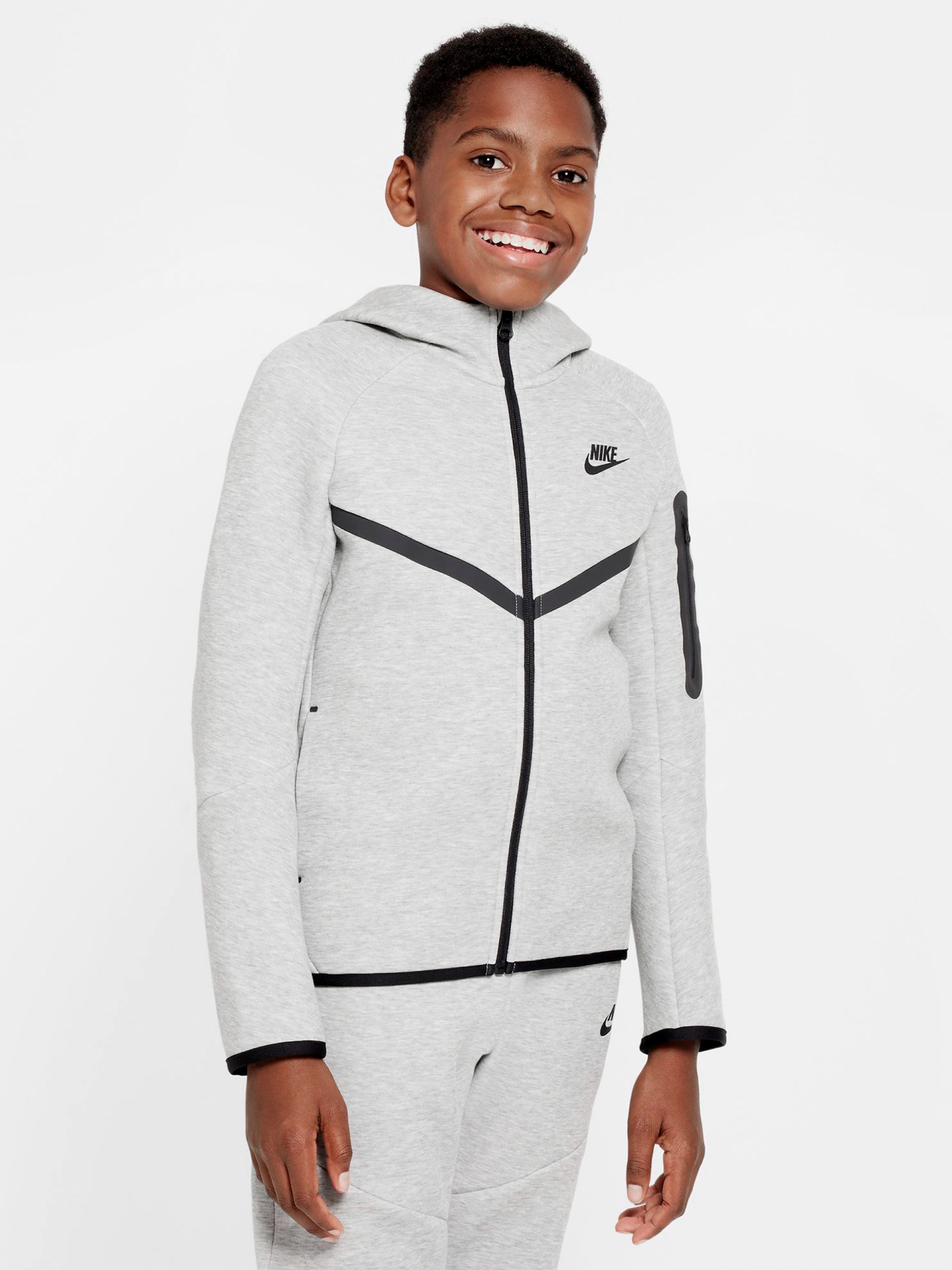Casaco com Capuz Nike Sportswear Tech Fleece Júnior Cinzento