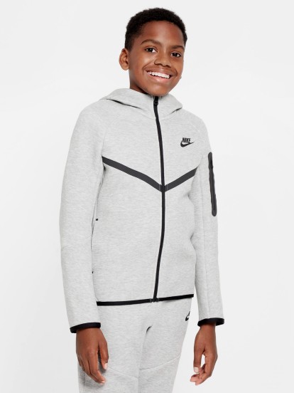 Nike Sportswear Tech Fleece Junior Grey Hooded Jacket