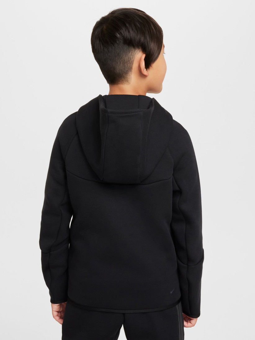 Chaqueta con Capucha Nike Sportswear Tech Fleece J�nior Negra