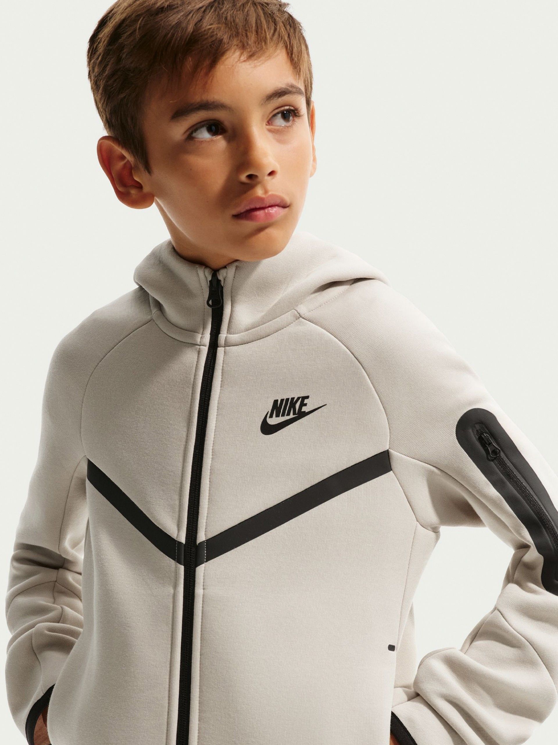 Chaqueta con Capucha Nike Sportswear Tech Fleece Júnior Beige