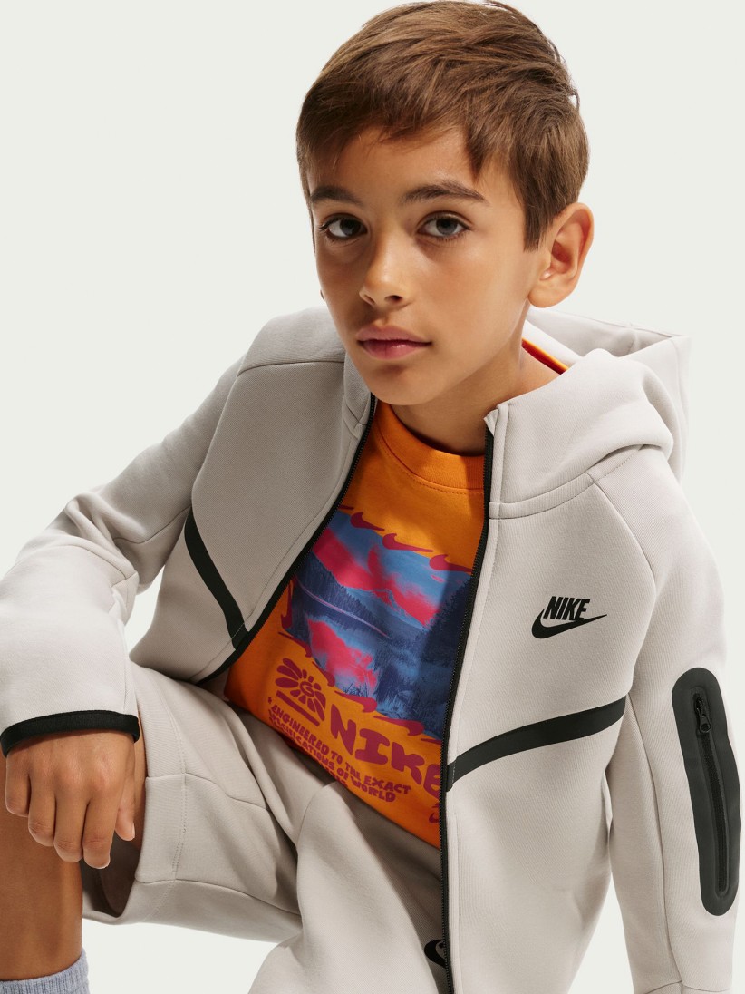Chaqueta con Capucha Nike Sportswear Tech Fleece J�nior Beige
