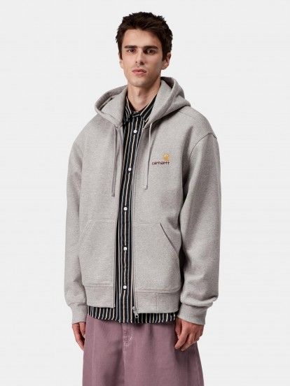 Carhartt WIP American Script Grey Hooded Jacket