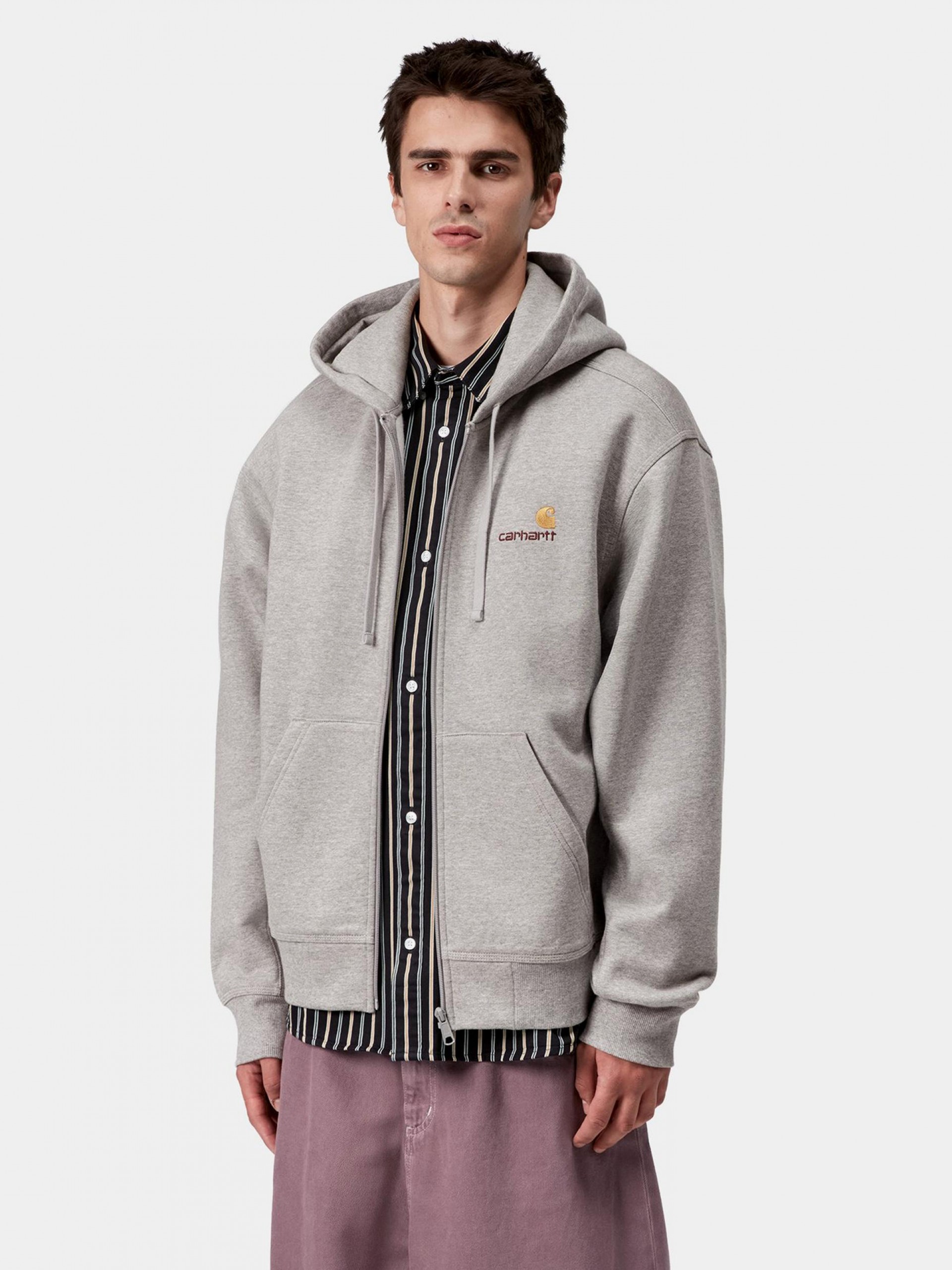 Carhartt WIP American Script Grey Hooded Jacket