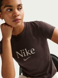 Camiseta Nike Sportswear Cropped Marrón Para Mujer Camiseta Nike Sportswear Cropped Marrón Para Mujer