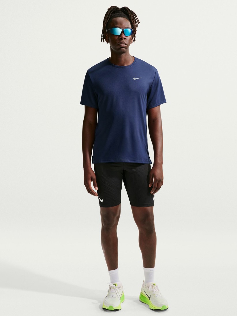 Camiseta de Running Nike Miler Dri-FIT UV Azul Para Hombre