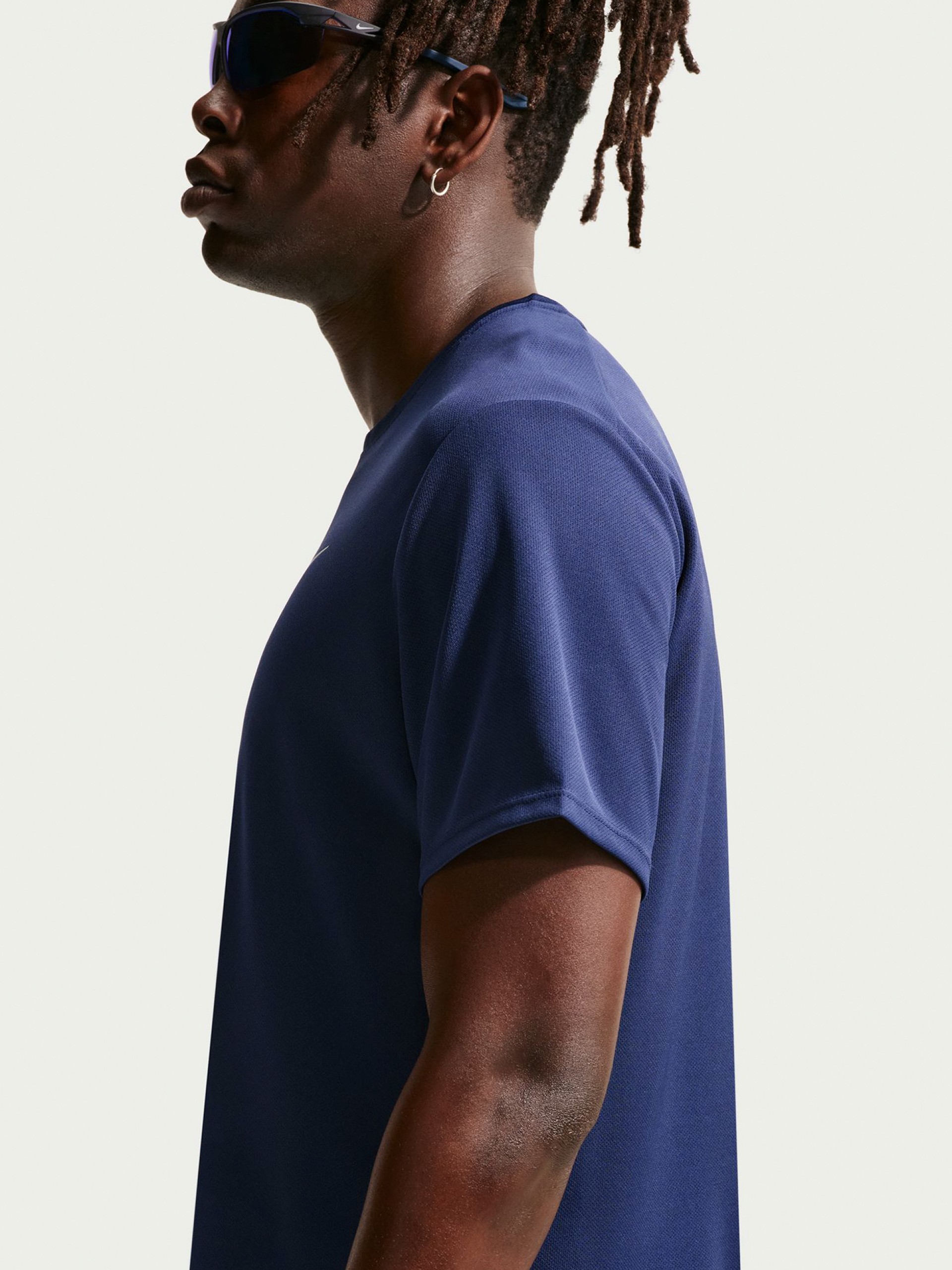 Nike Miler Dri-FIT UV Blue Running T-shirt For Men