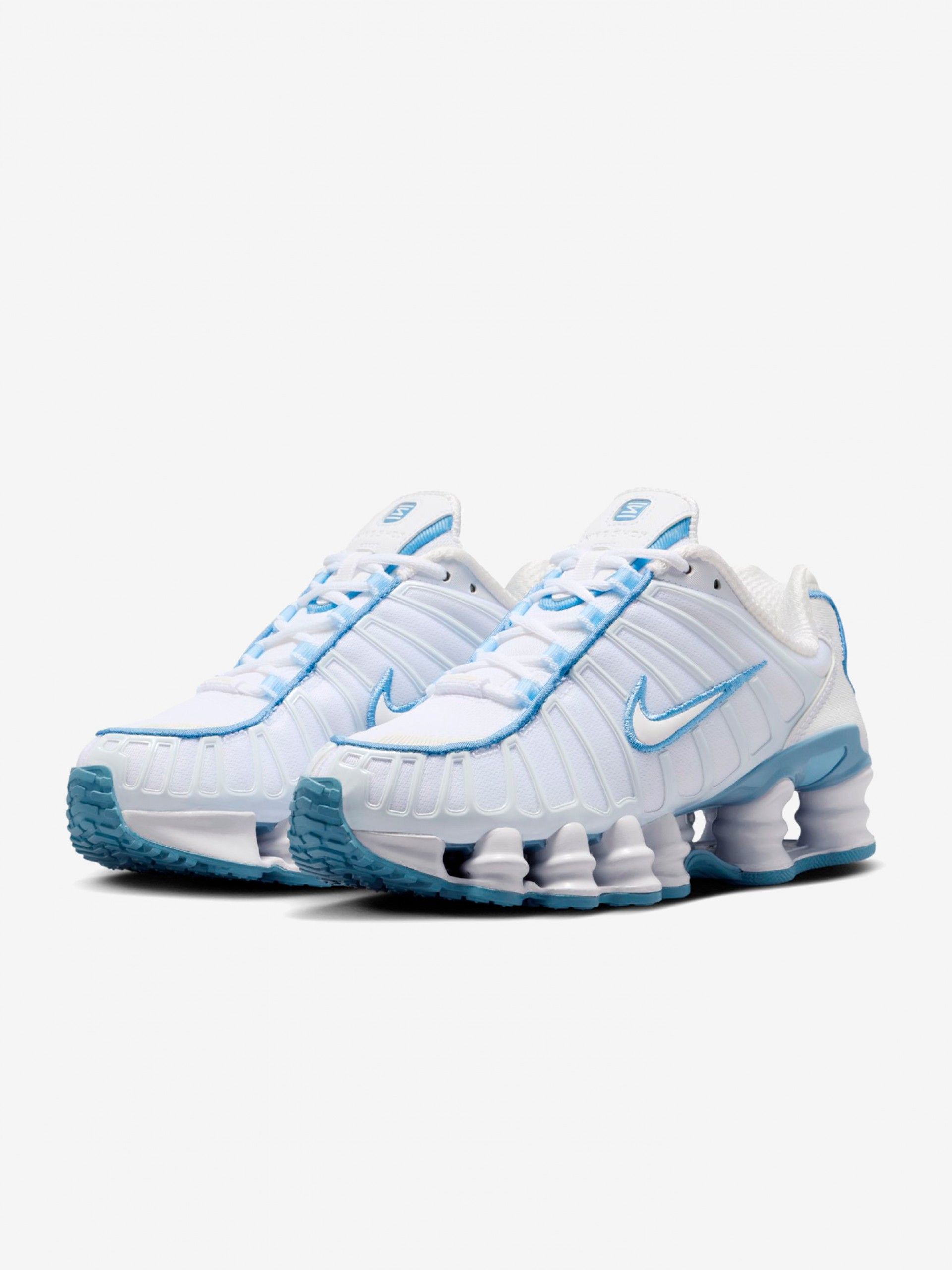 Zapatillas Nike Shox TL Blancas y Azules Júnior