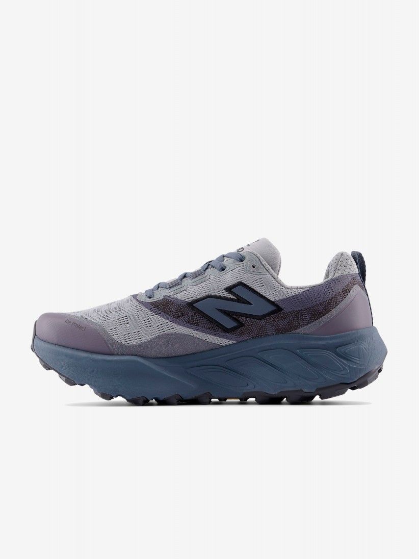 Sapatilhas de Trail New Balance Fresh Foam X Hierro v9 Cinzentas e Azuis Para Homem
