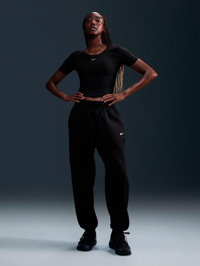 Nike Sportswear Phoenix Fleece High Rise Black Trousers For Women