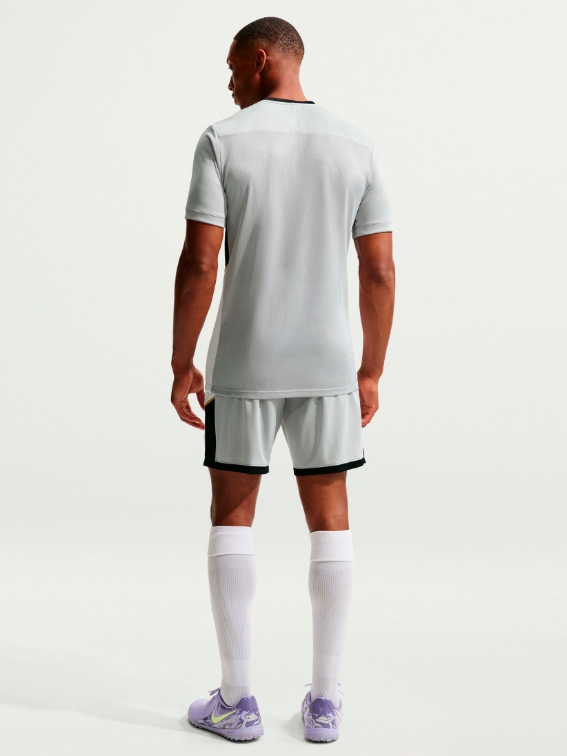 T-shirt de Futebol Nike Academy Dri-FIT Cinzenta, Preta e Dourada Para Homem