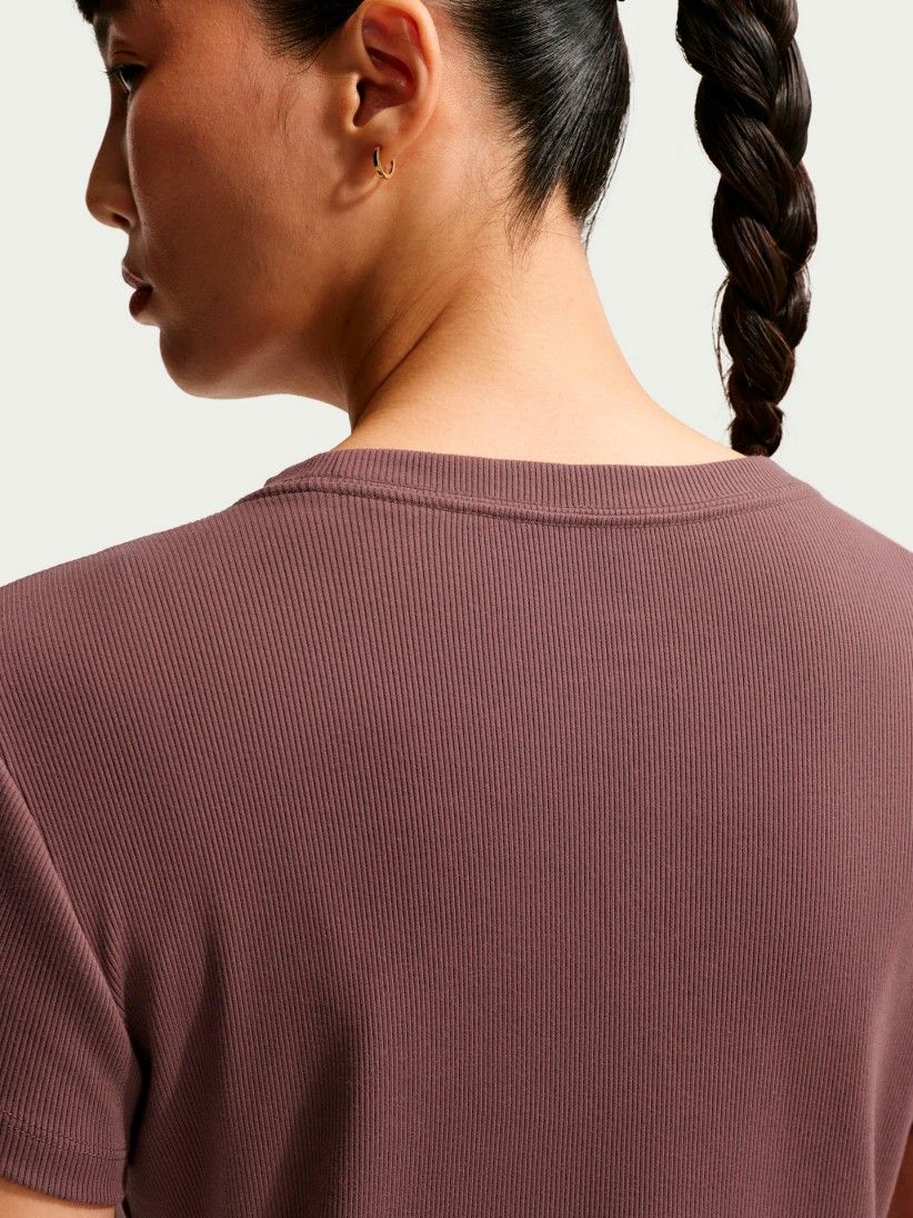 Nike Sportswear Tight Ribbed Burgundy T-shirt For Women