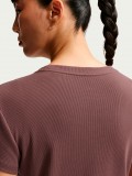 Nike Sportswear Tight Ribbed Burgundy T-shirt For Women