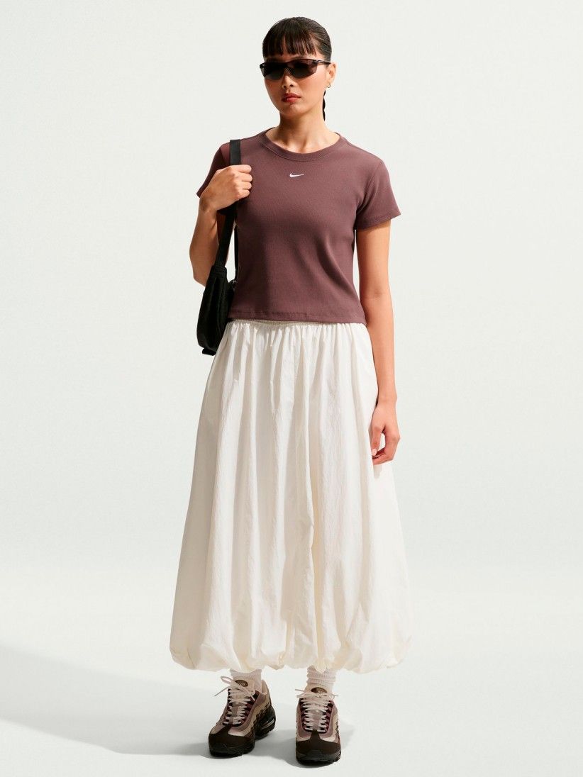 Nike Sportswear Tight Ribbed Burgundy T-shirt For Women