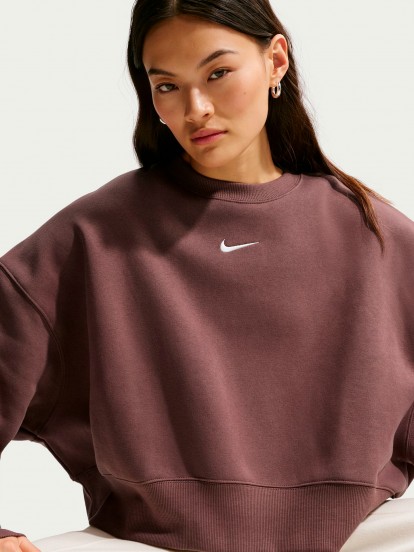 Nike Sportswear Phoenix Fleece Burgundy Sweater For Women