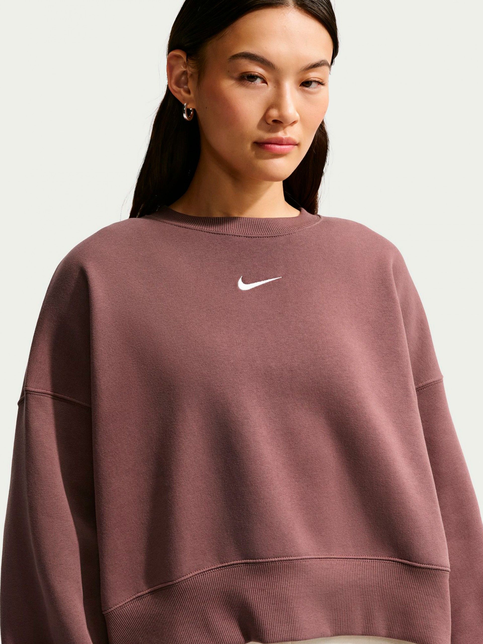Nike Sportswear Phoenix Fleece Burgundy Sweater For Women