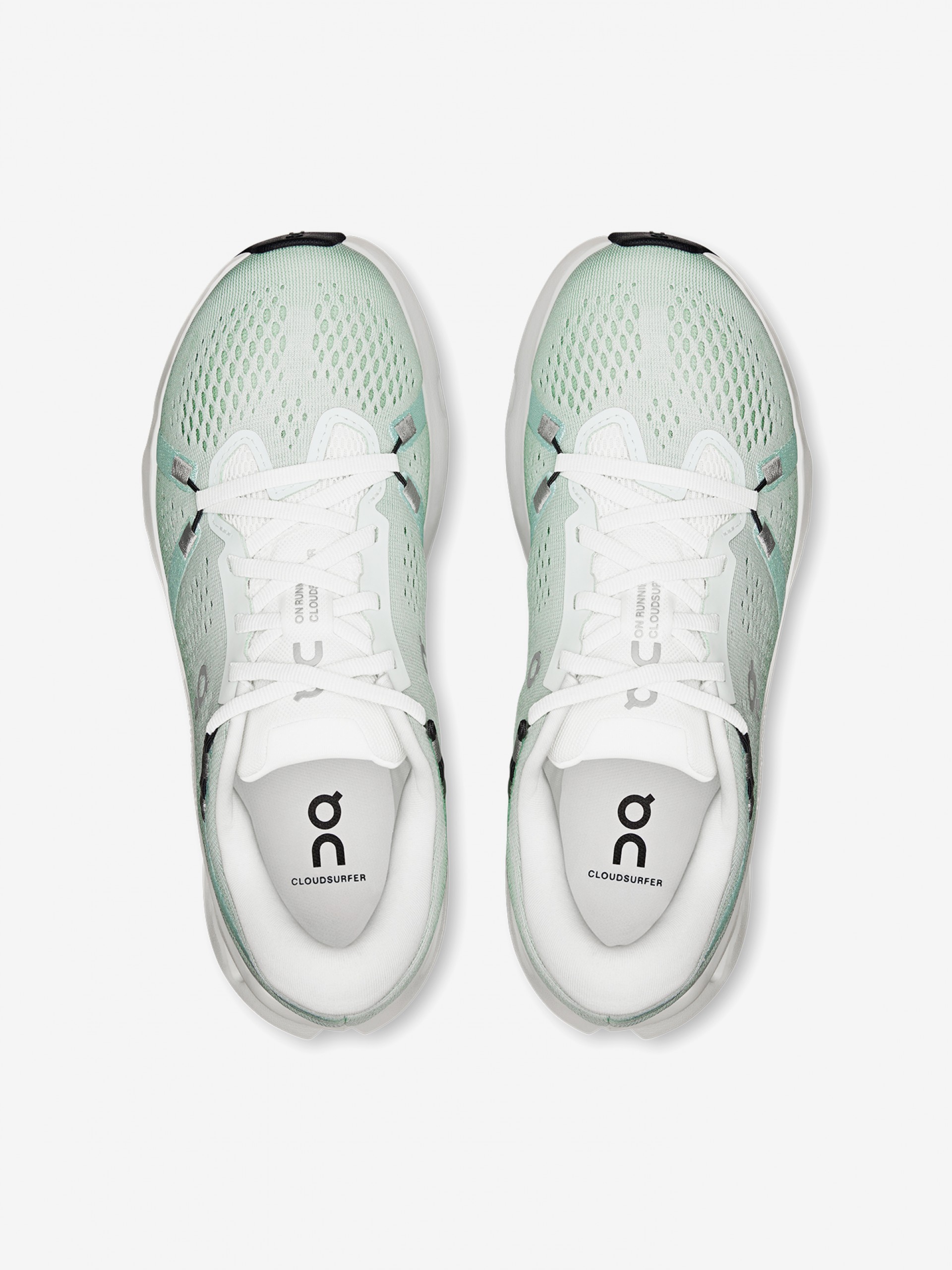 On Running Cloudsurfer 2 Green and White W Running Trainers