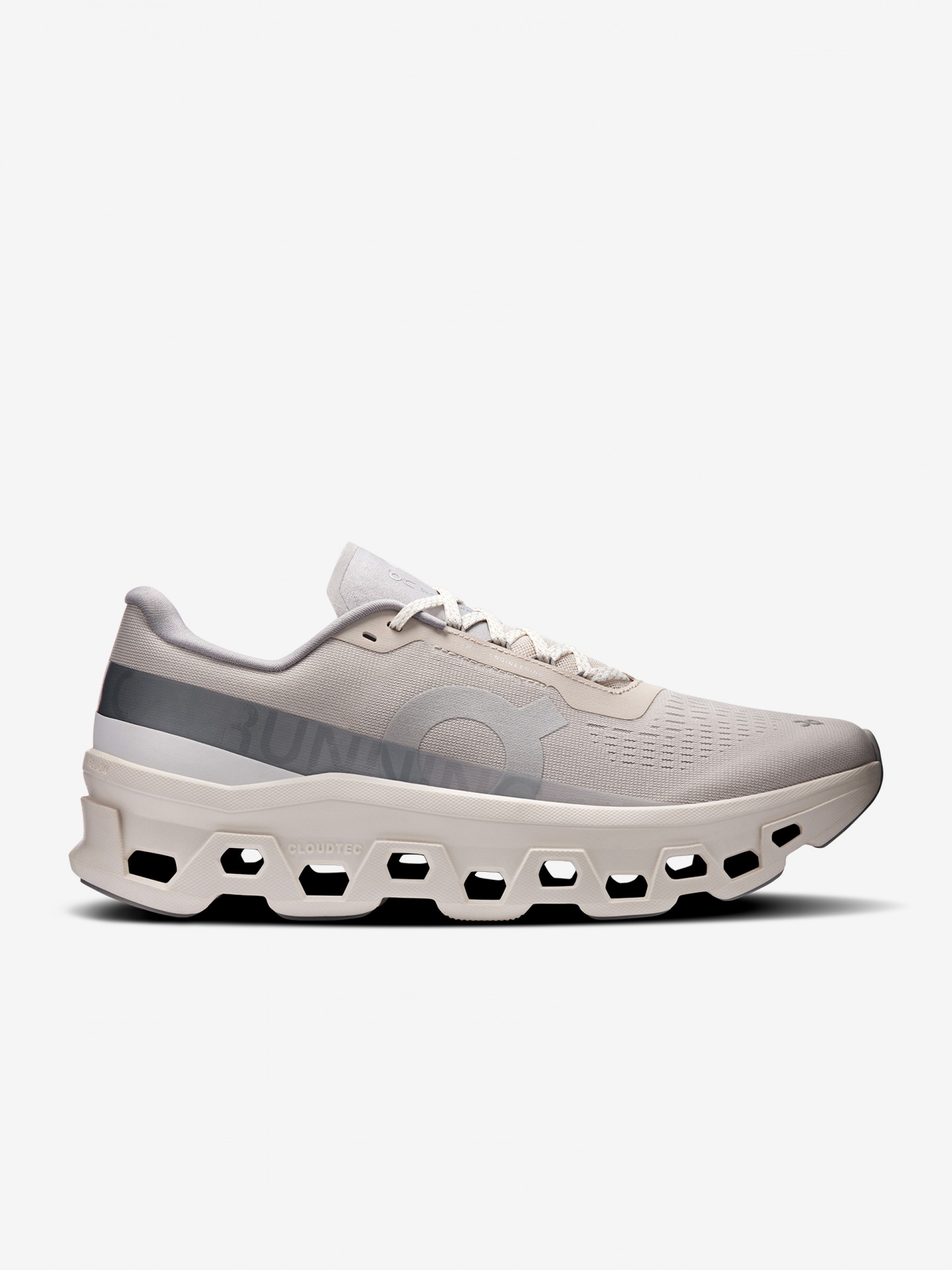 On Running Cloudmonster 1 Beige and Grey Sneakers