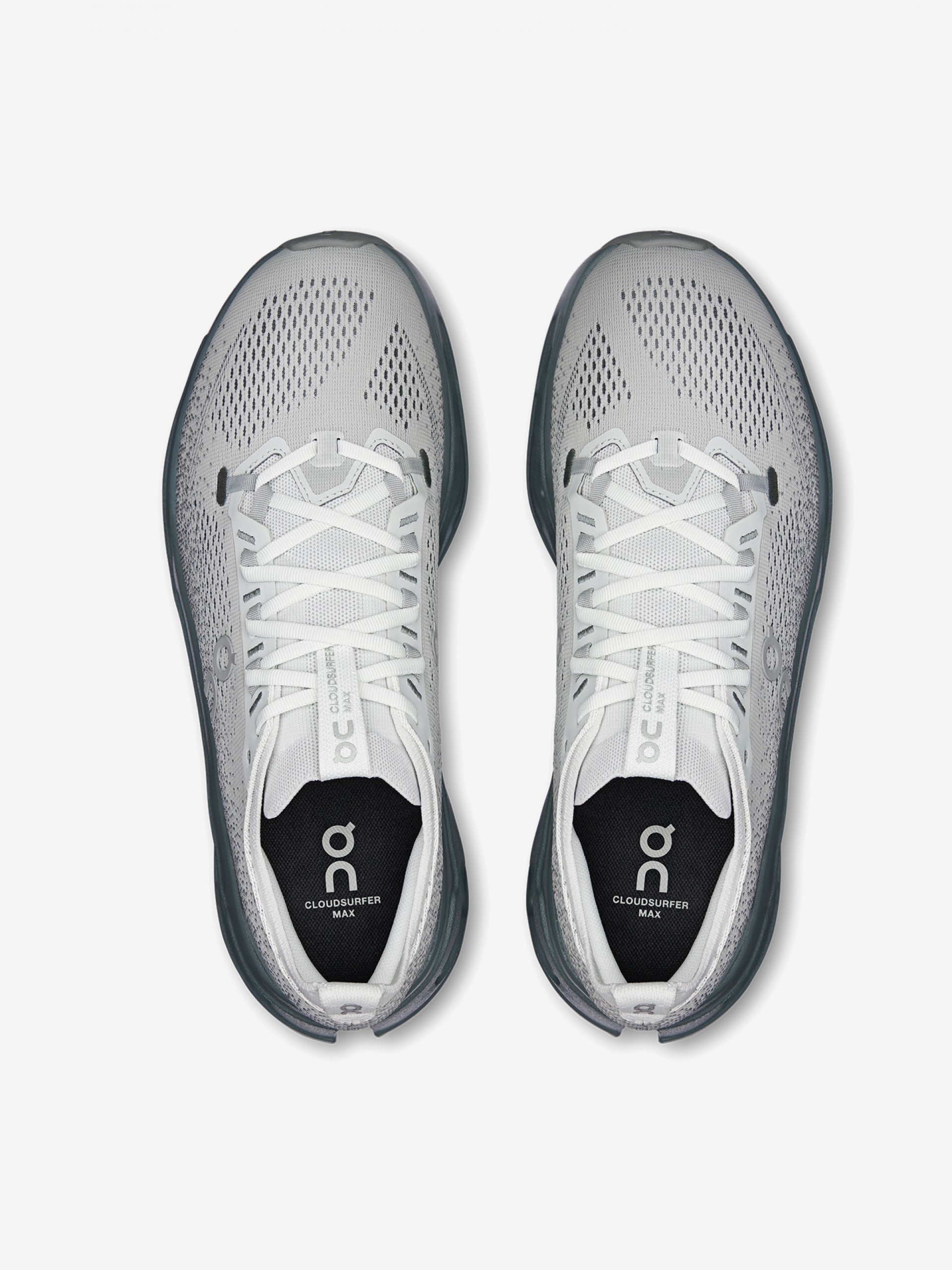 On Running Cloudsurfer Max Grey and White Running Trainers