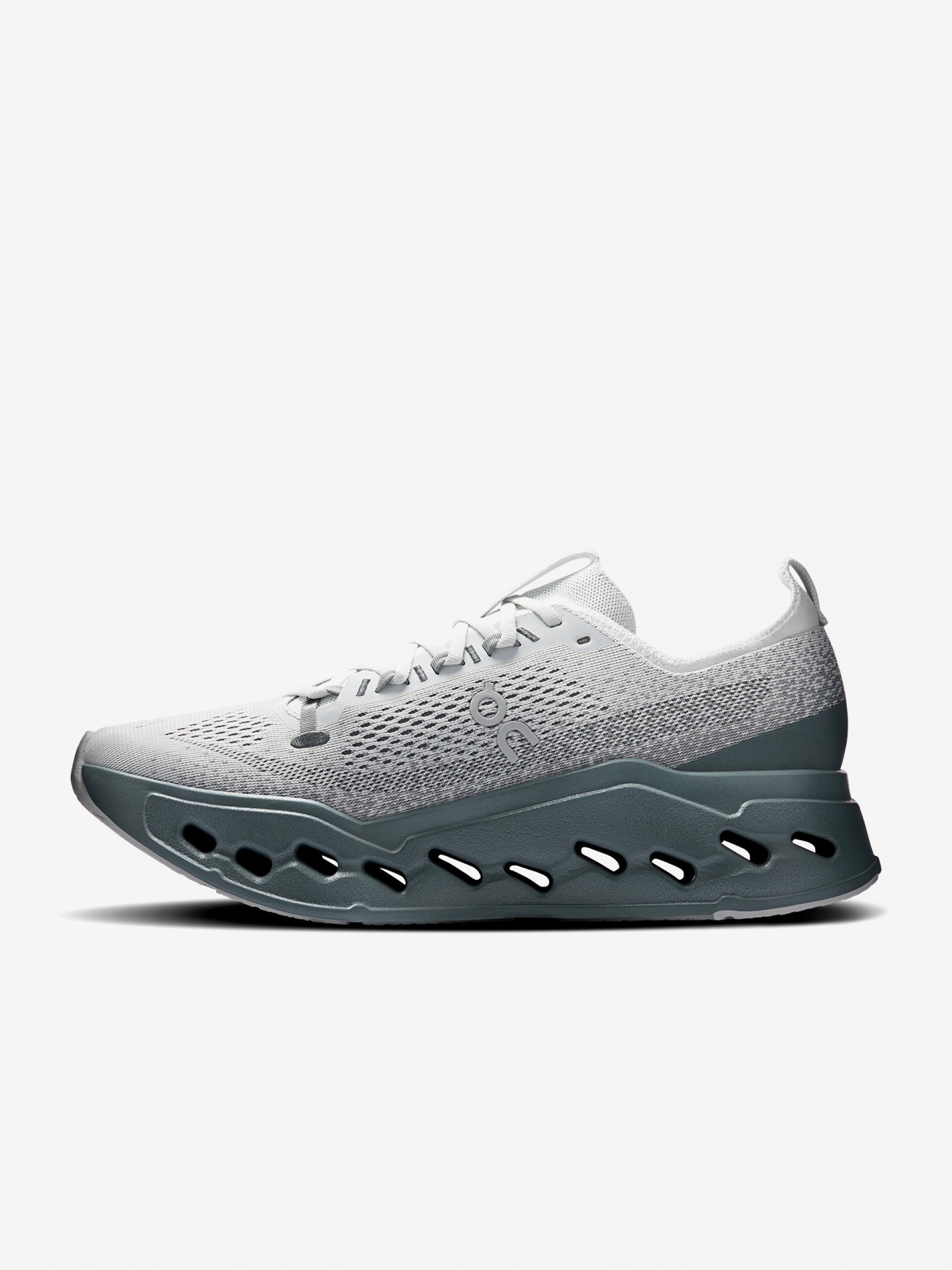 On Running Cloudsurfer Max Grey and White Running Trainers