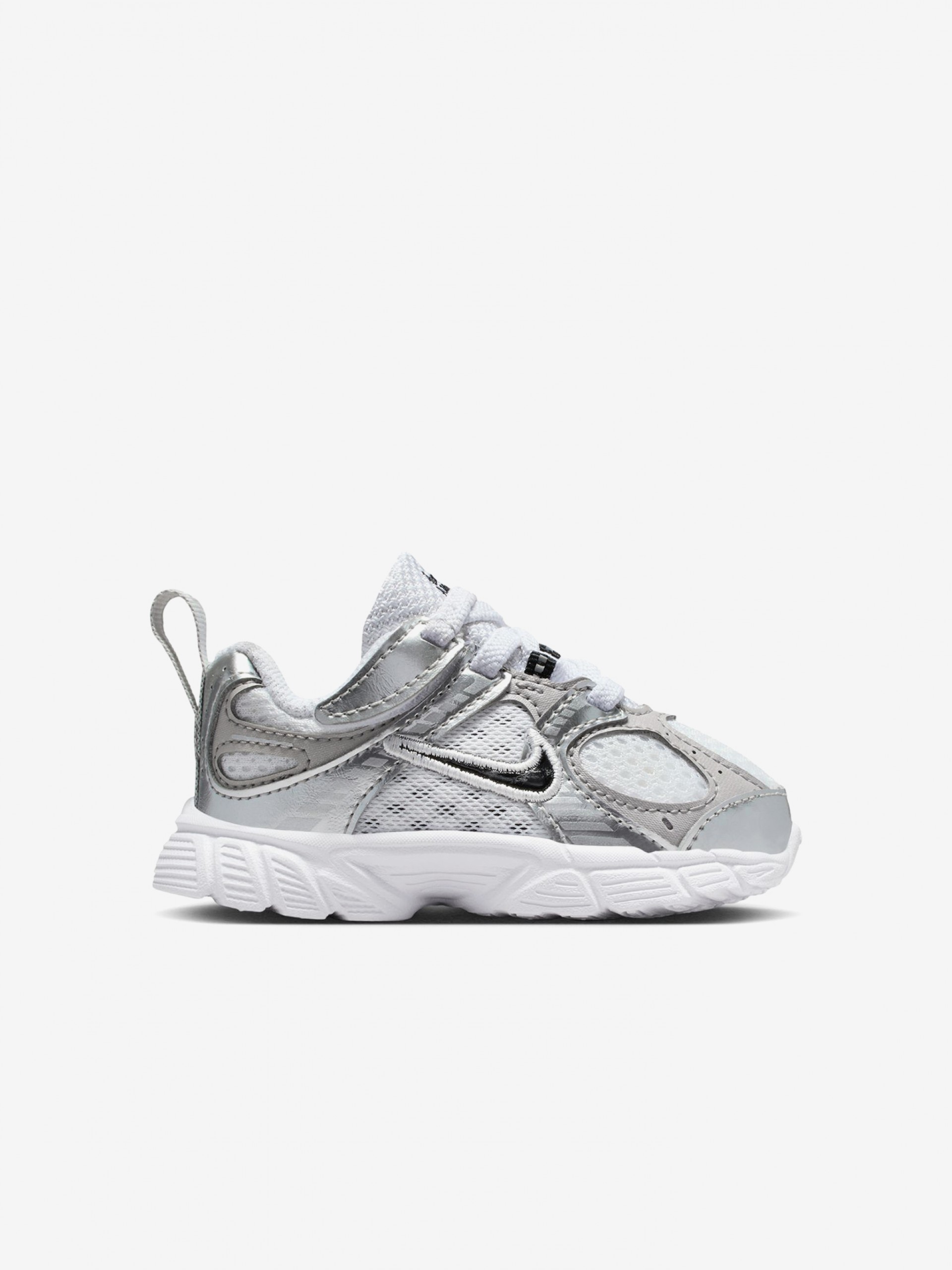 Nike V5 RNR White and Silver Sneakers For Baby