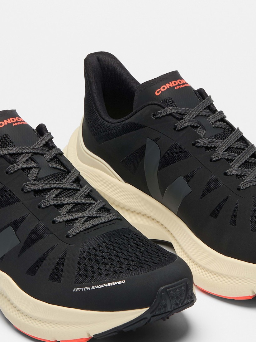 Sapatilhas de Running VEJA Condor 3 Advanced Engineered-Mesh Pretas e Laranja