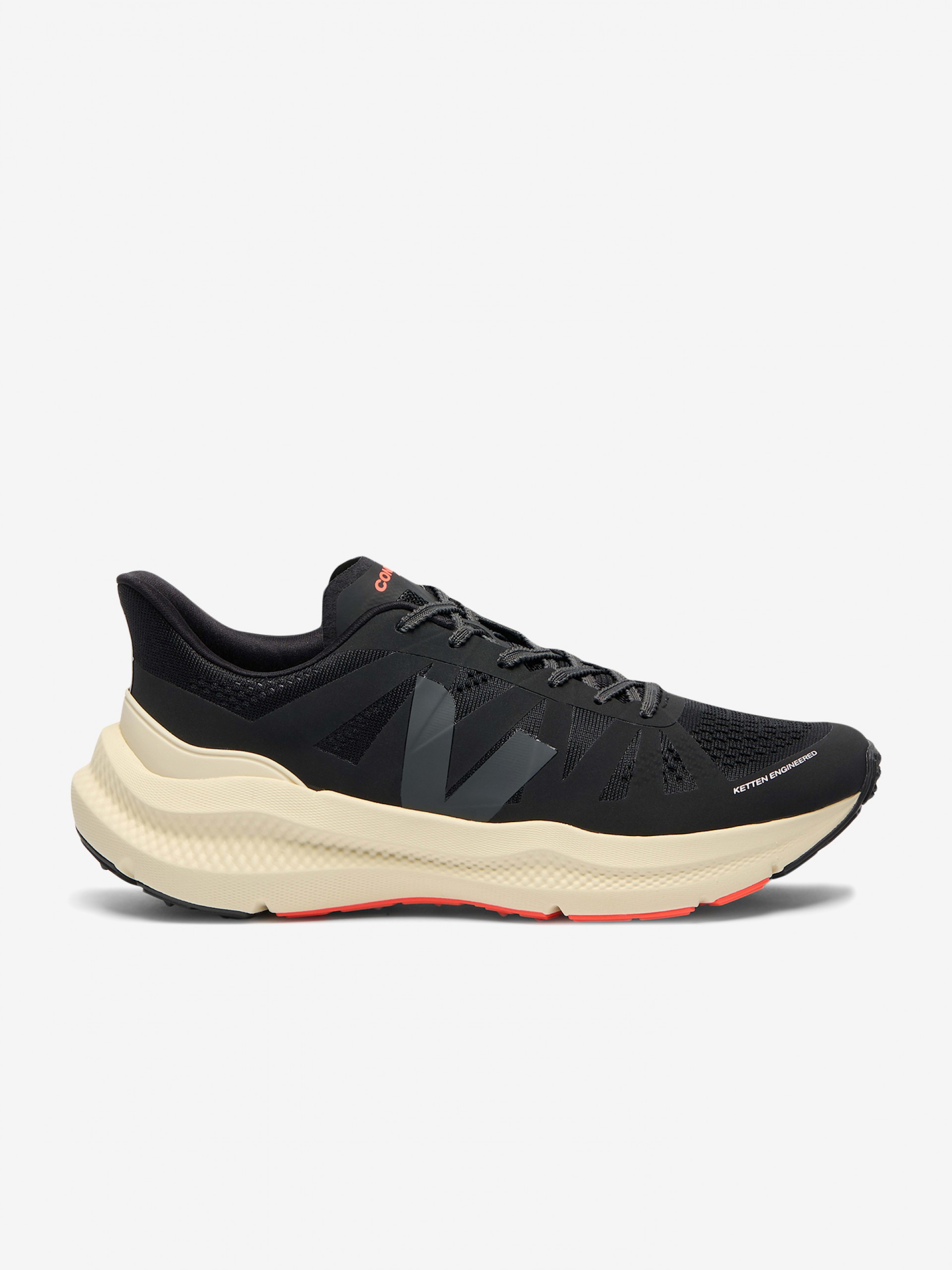 VEJA Condor 3 Advanced Engineered-Mesh Black and Orange Running Trainers