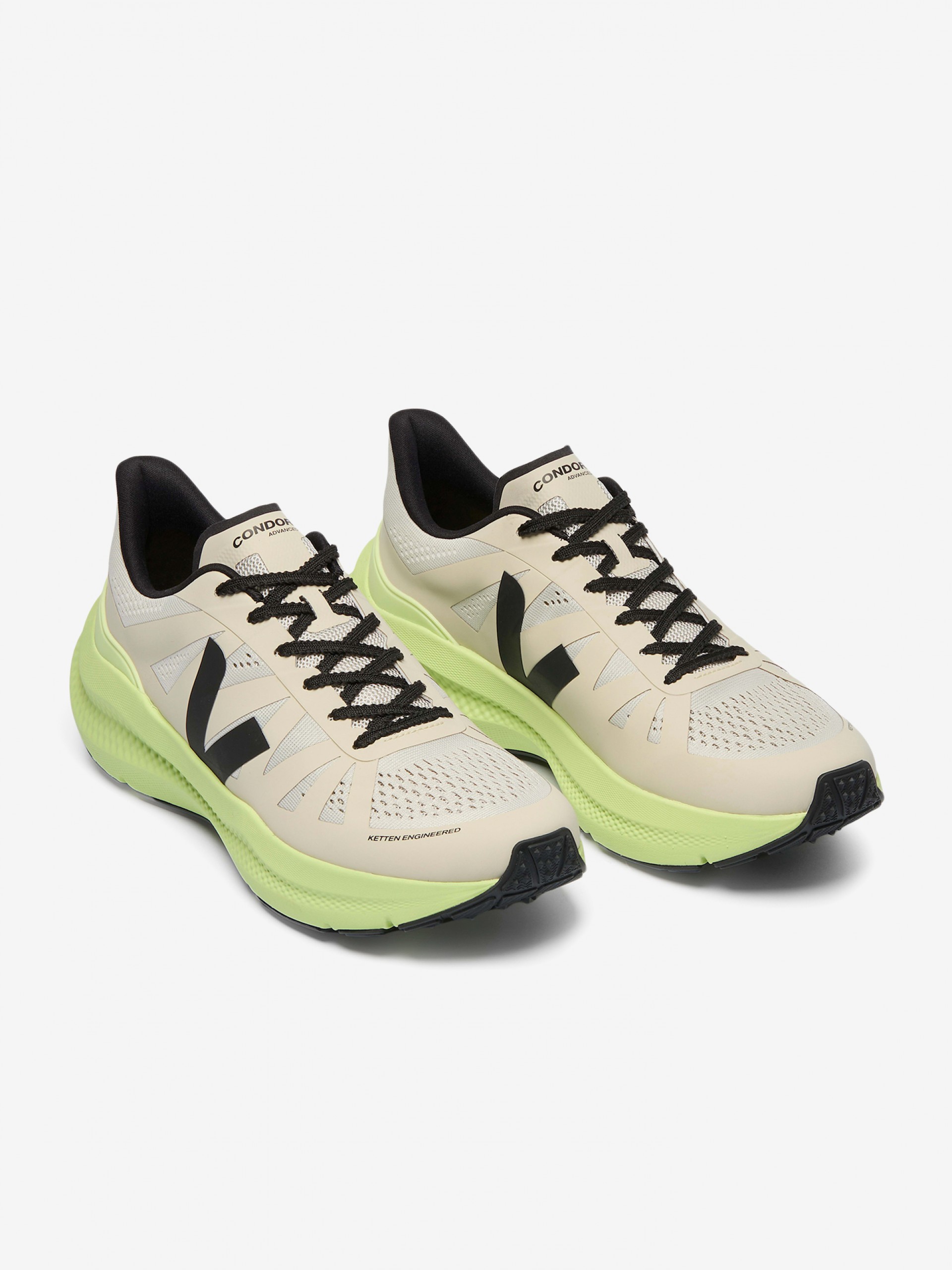 Sapatilhas de Running VEJA Condor 3 Advanced Engineered-Mesh Bege e Verdes