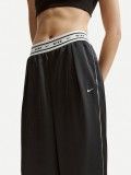 Nike Sportswear Loose Mid-Rise Satin Black and White Trousers For Women