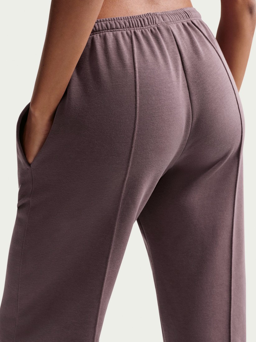 Nike Sportswear Chill Terry Mid-Rise Burgundy Trousers For Women