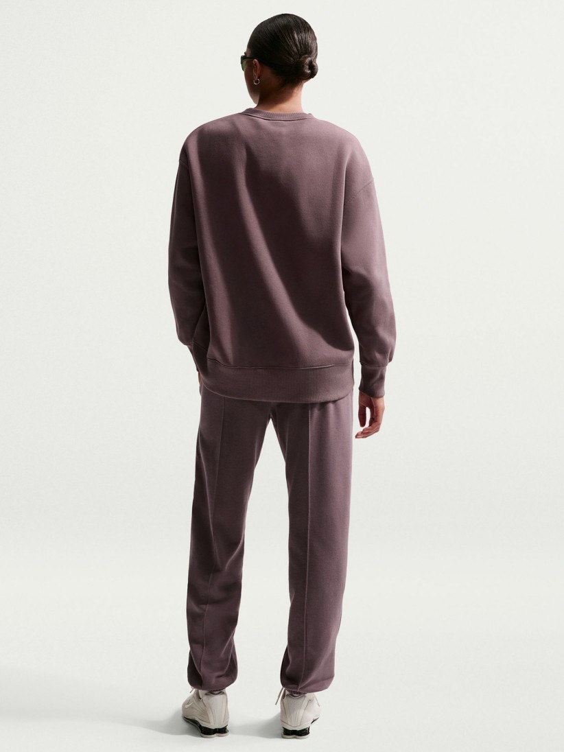 Nike Sportswear Chill Terry Mid-Rise Burgundy Trousers For Women