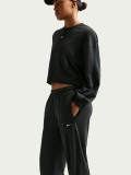 Nike Sportswear Chill Terry Mid-Rise Black Trousers For Women