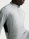Nike Academy Dri-FIT Grey, Black and Golden Football Zip Sweater For Men Nike Academy Dri-FIT Grey, Black and Golden Football Zip Sweater For Men