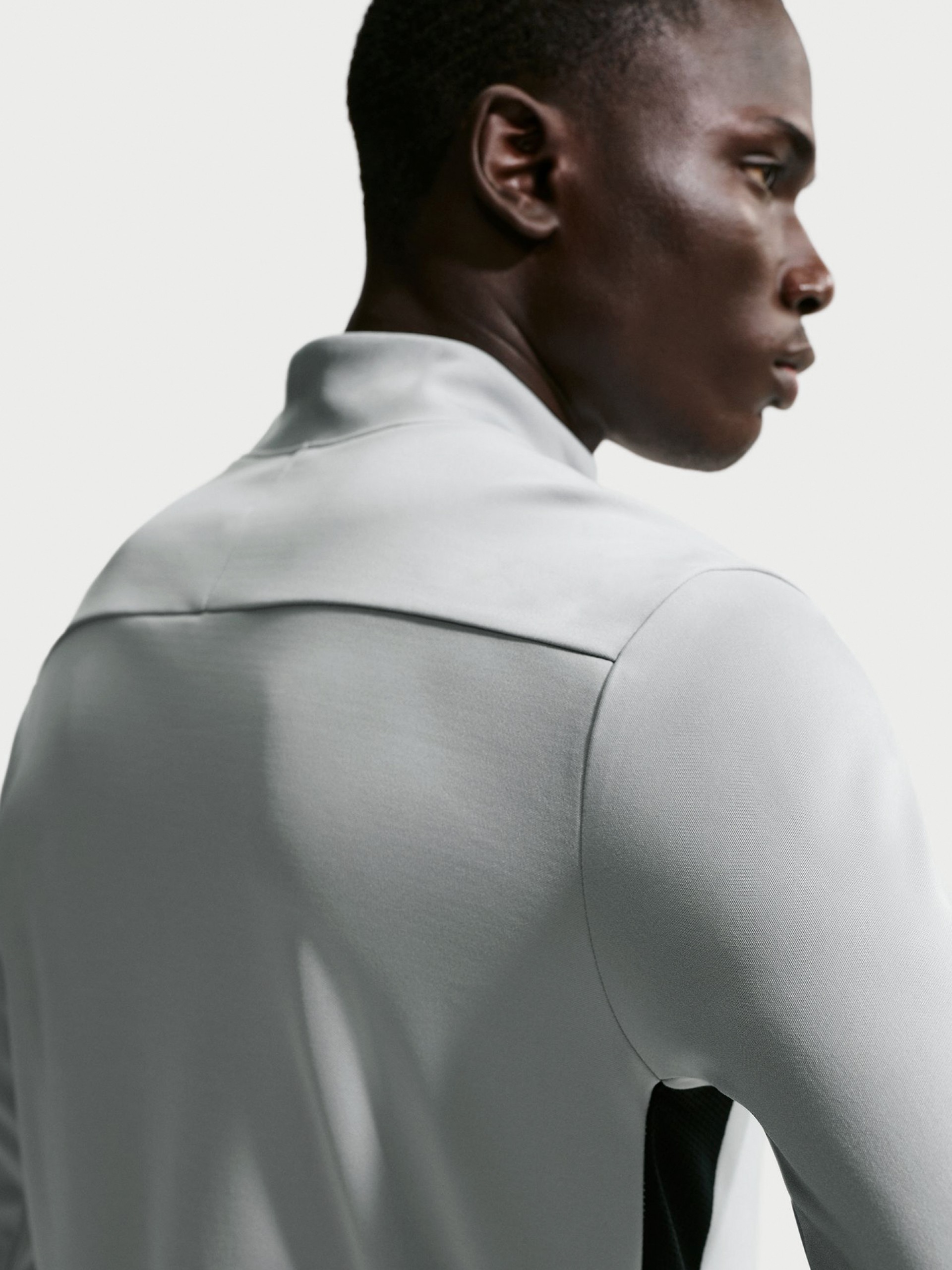 Nike Academy Dri-FIT Grey, Black and Golden Football Zip Sweater For Men