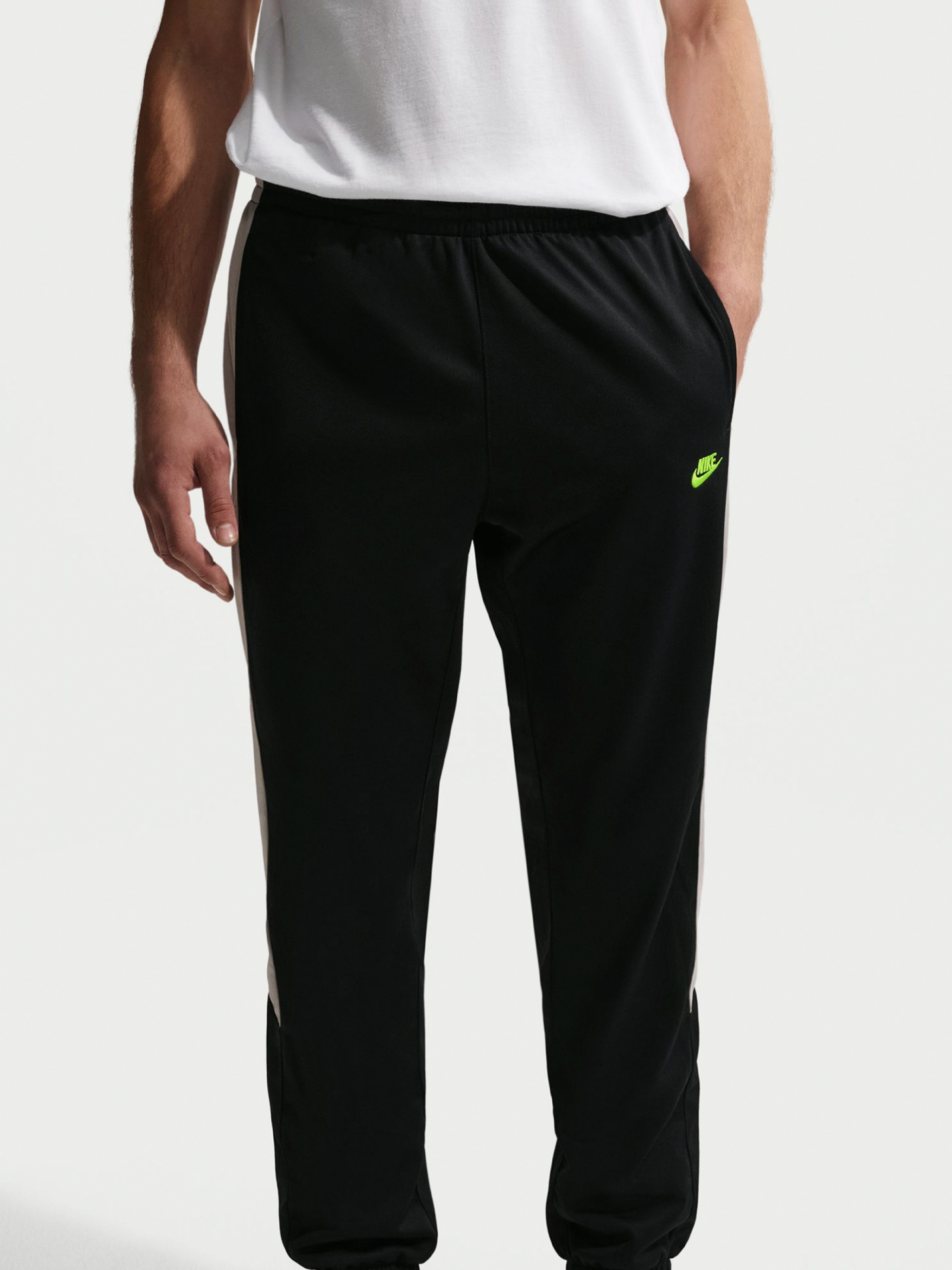 Fato de Treino Nike Windrunner De Malha de Poliéster Preto e Cinzento Para Homem