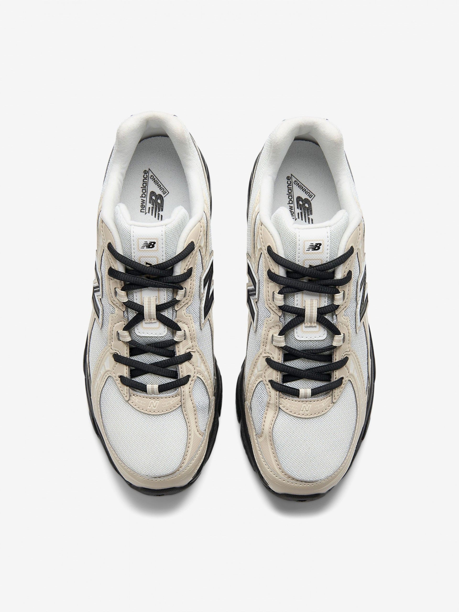 New Balance U740 V2 White, Beige and Black Sneakers