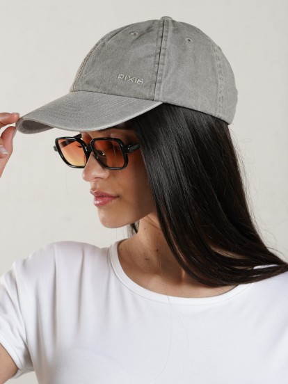 Gorra Pixis Stone Washed Gris