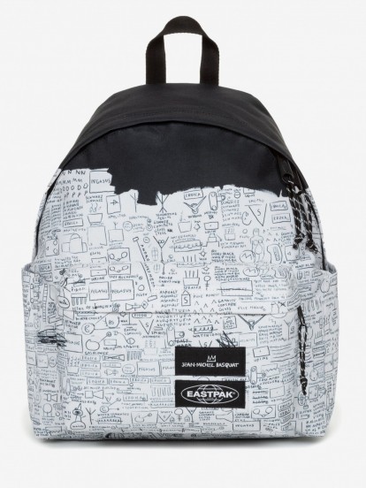 Mochila Escolar Eastpak Day Pak'R Basquiat Pegasus Negra y Blanca