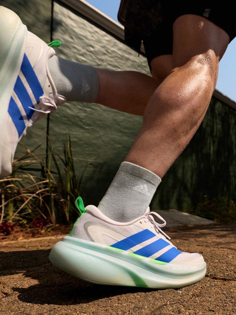 Adidas Supernova Glide White, Blue and Green Running Trainers